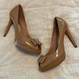 COACH STARLA PEEP TOE HEEL PUMPS